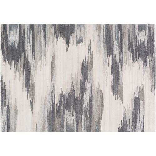 Cyrielle Hand-Tufted Rug, Charcoal/Camel~P77625343