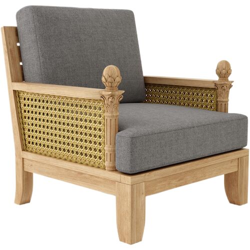 Maranti Outdoor Teak Armchair, Sunbrella