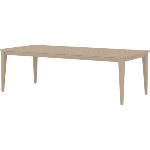 Jasper Outdoor Teak Dining Table, Washed Brown