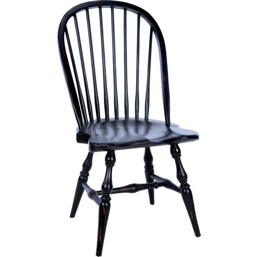 Meirit Windsor Side Chair, Antique Black~P77654938