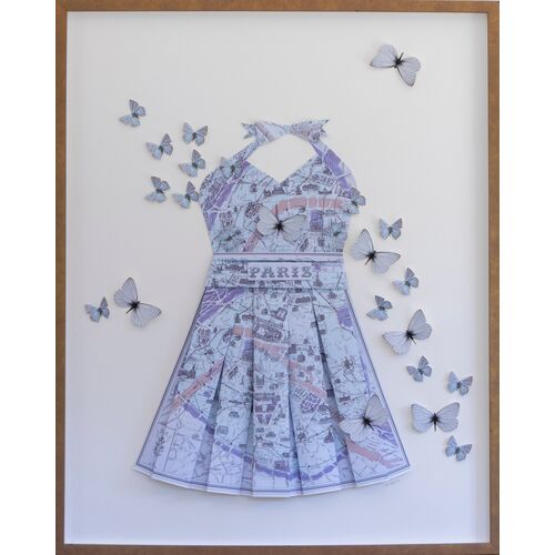 Dawn Wolfe, Paris Lavender Paper Folded Dress~P77571814