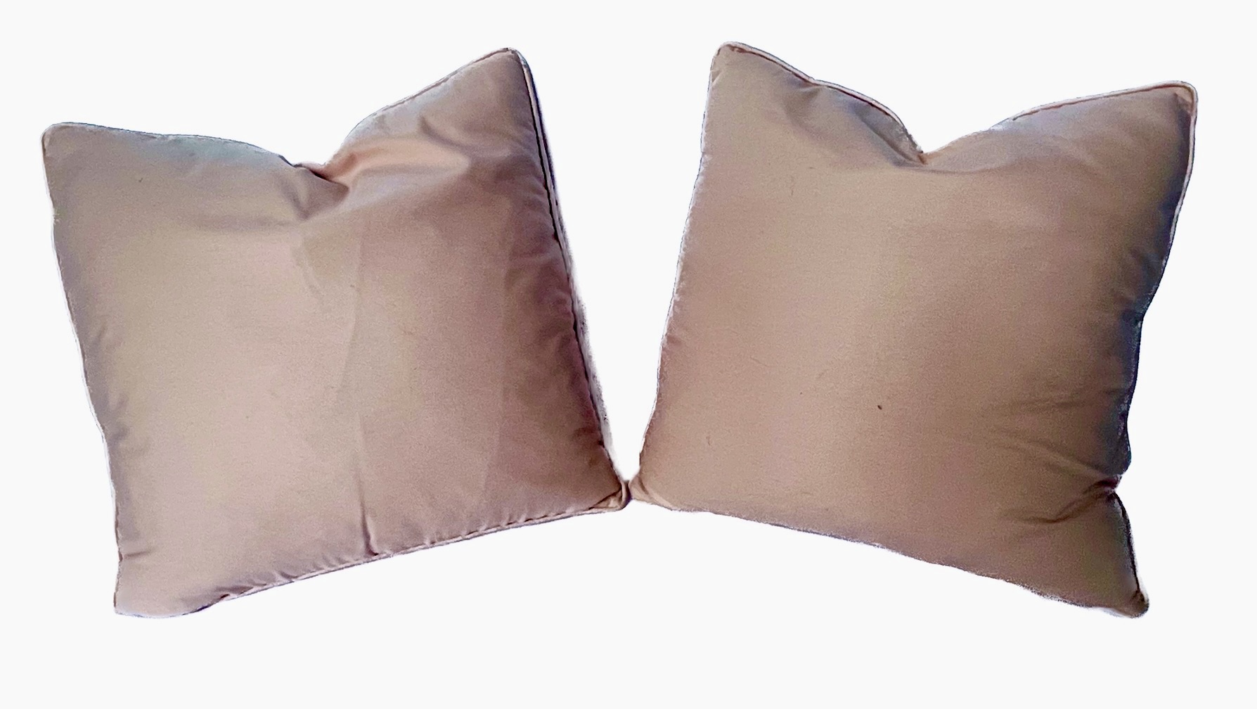 Peach/Green Silk Geometric Pillows, PR~P77690166