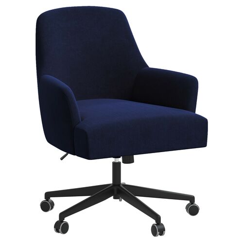 Darcy Desk Chair, Velvet~P77649328