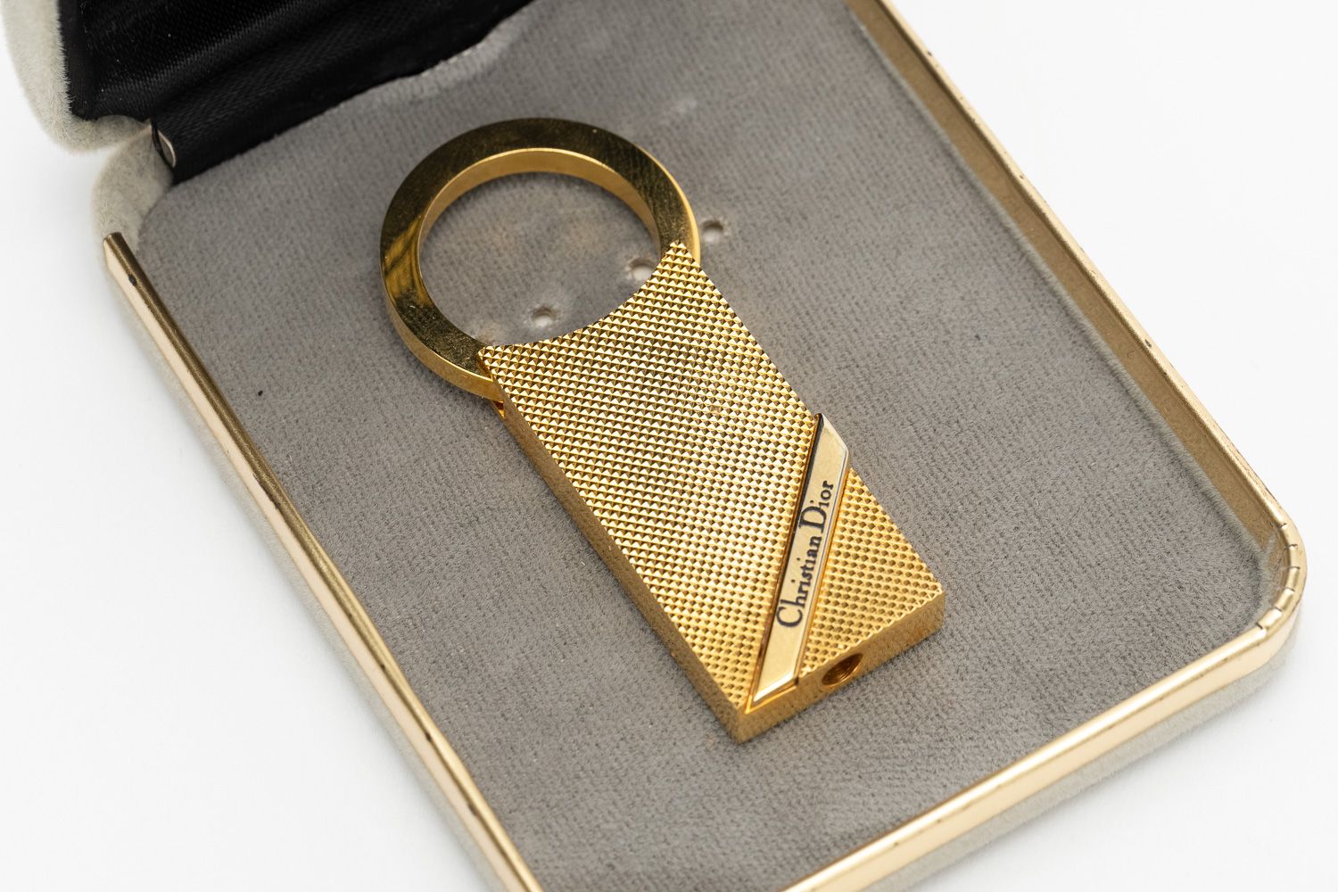Dior Vintage Gold Plated Key Chain