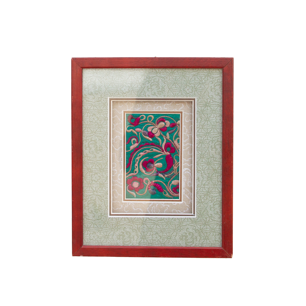 Antique Chinese Floral Embroidery Art~P77667620
