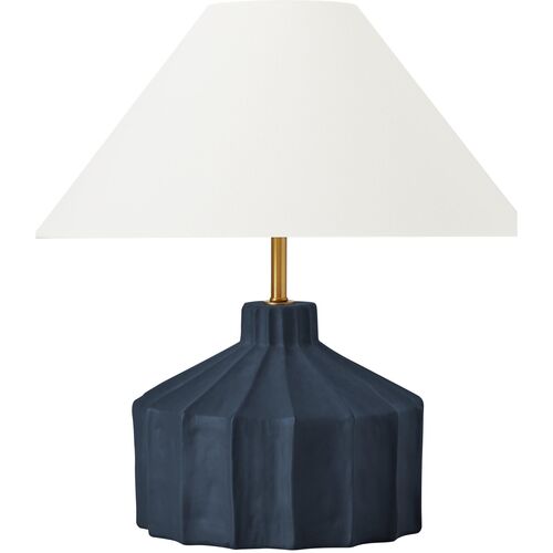 Veneto Medium Table Lamp, Matte Blue Wash~P77657944