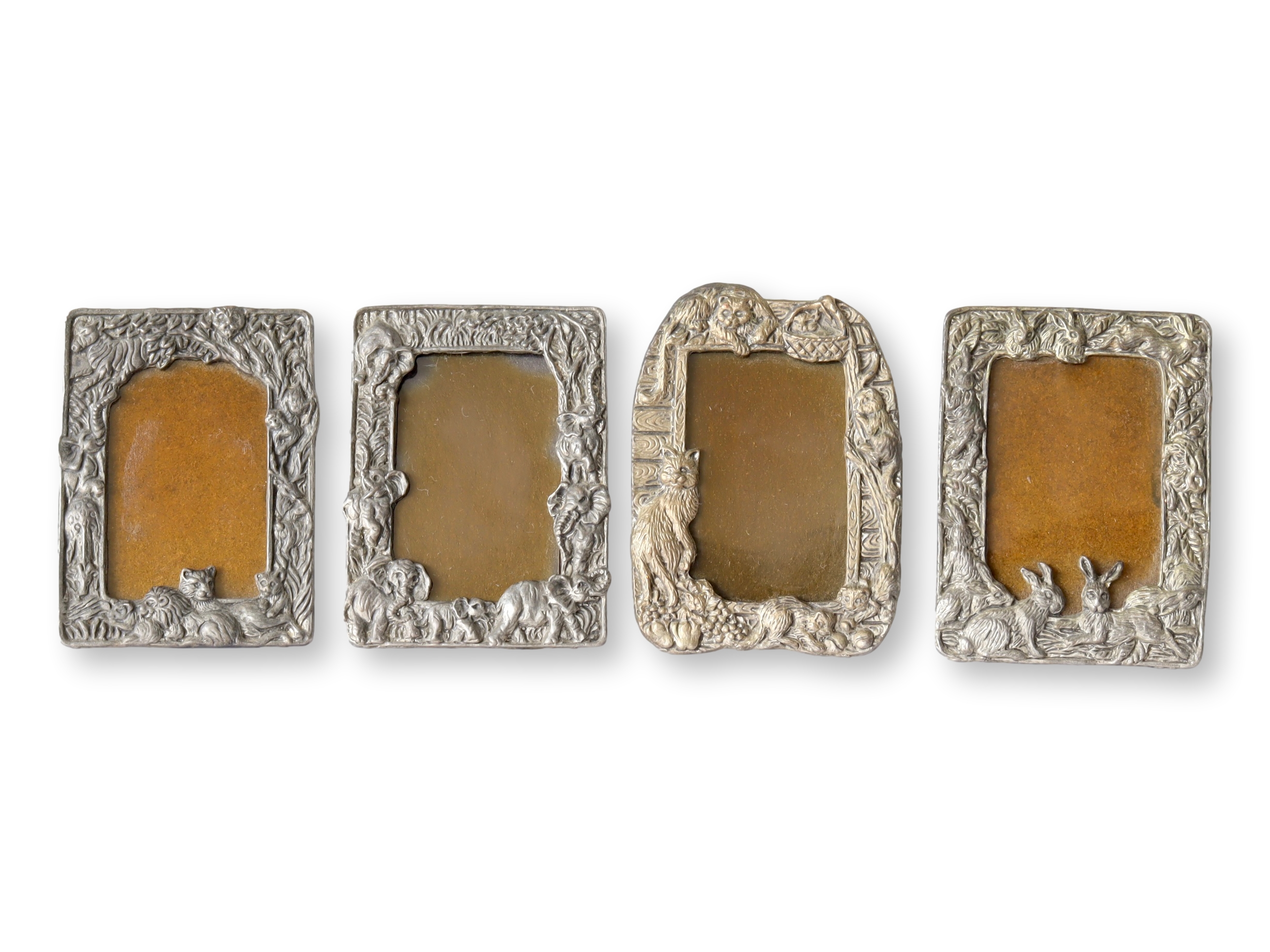 1980s Pewter Woodland Animal Frames~P77704826