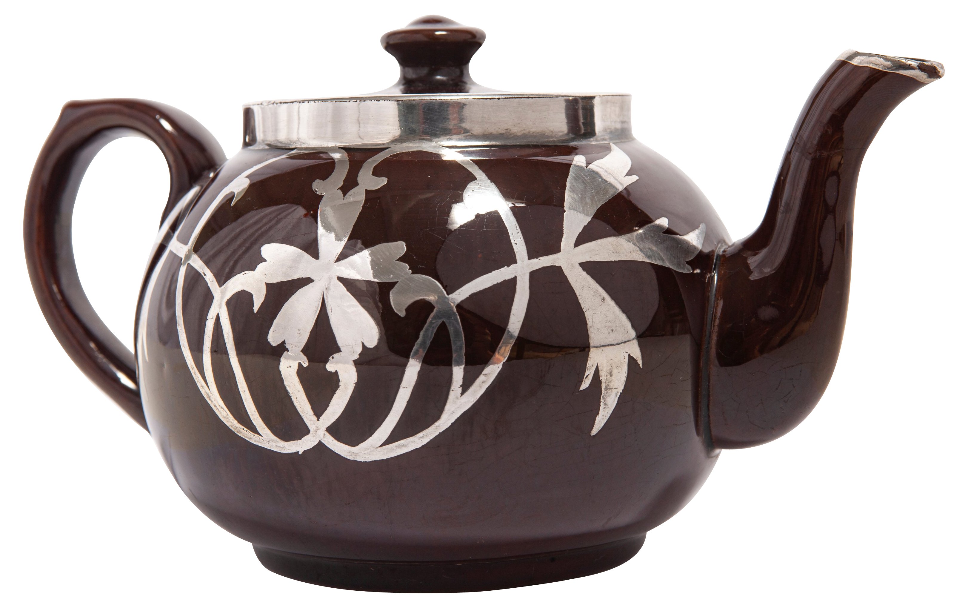 English Teapot/Sterling Overlay~P77545354