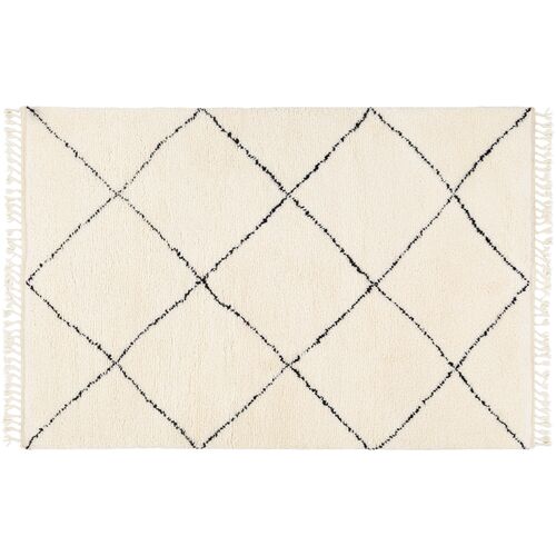 Audrey Hand-Knotted Rug, Cream/Black~P77625324