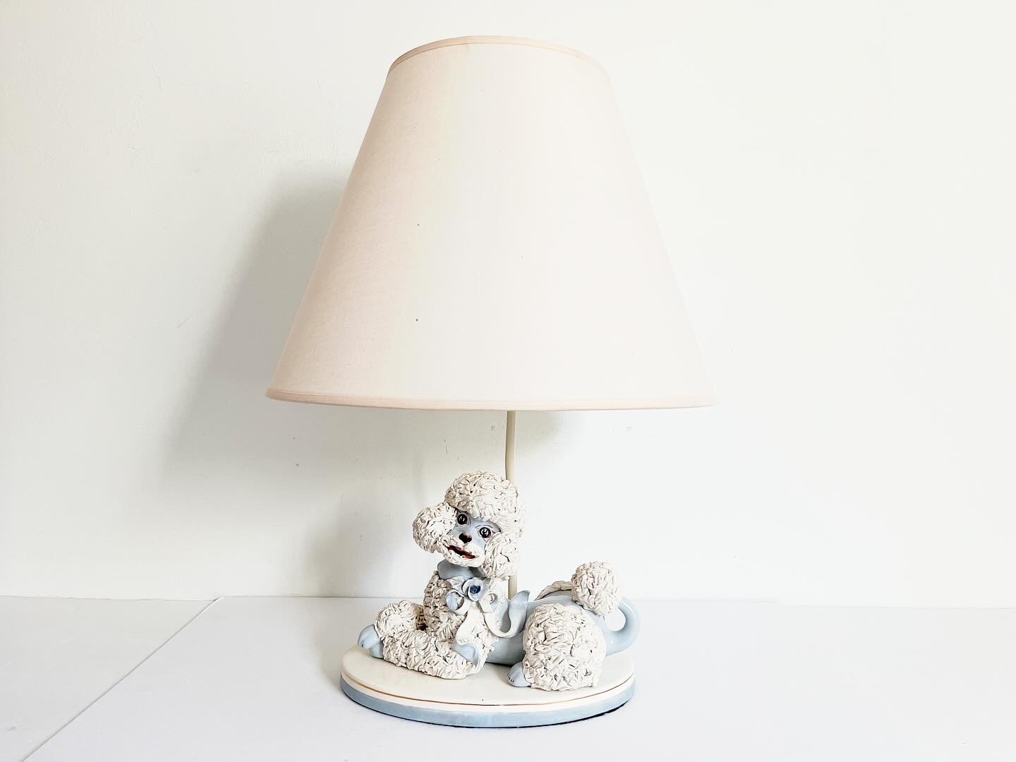 1950s French Poodle Lamp w/Shade~P77690583