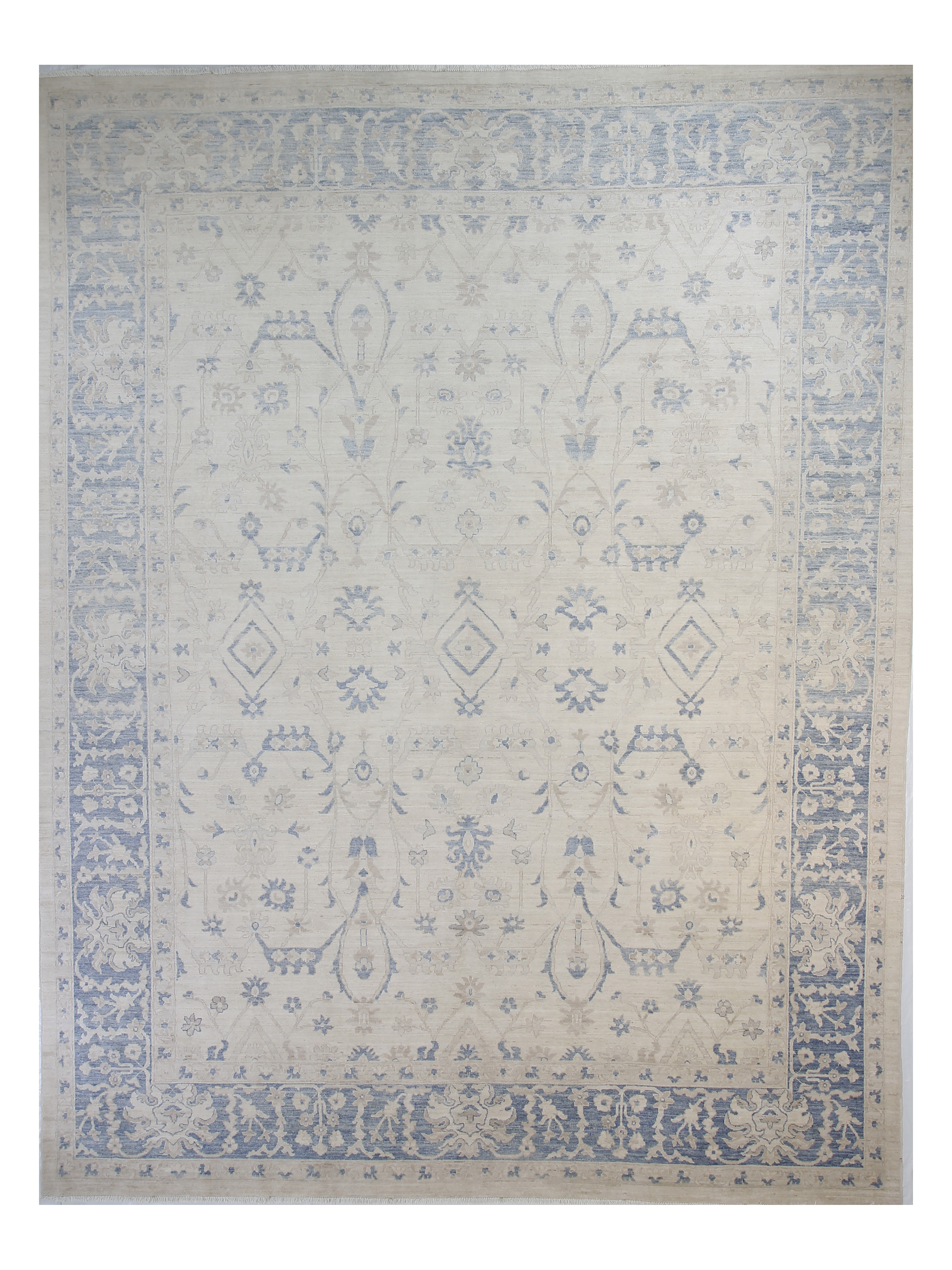 12" x 15" Oushak Rug, IVory/Blue~P77690331
