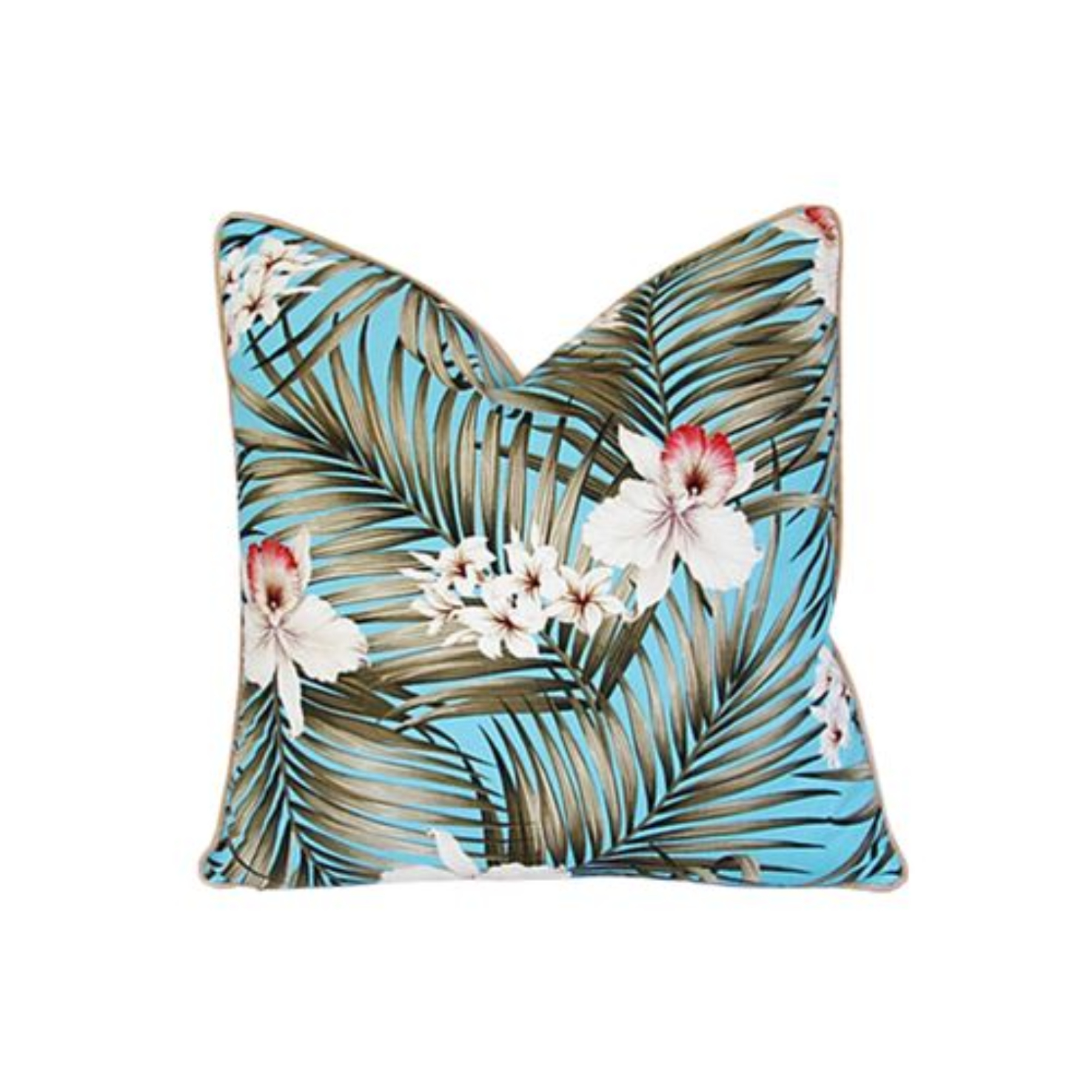 Tropical Palm Orchid Blossom Pillow~P77668530