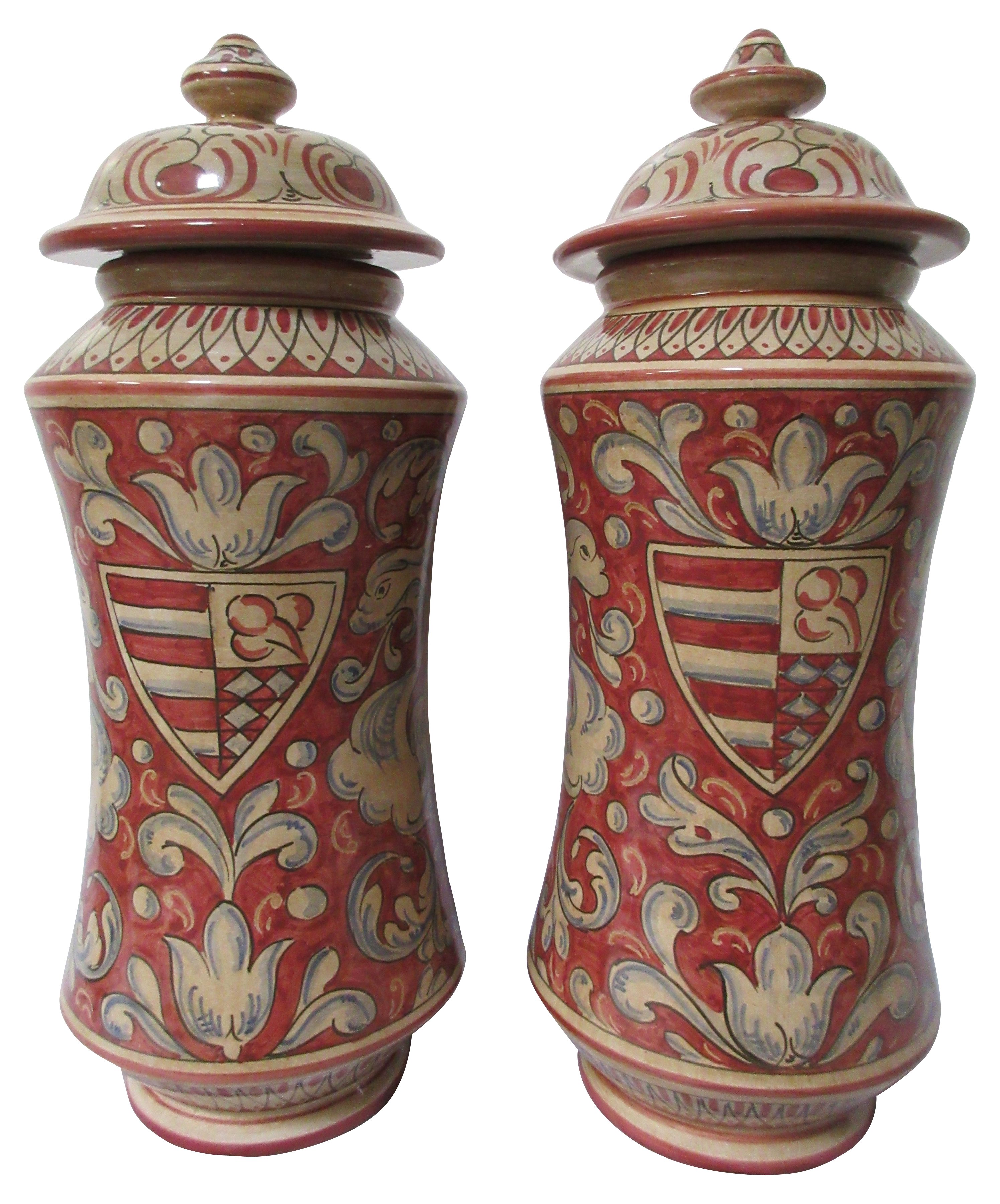Gubbio Italian Faience Jars, Pair~P77585309