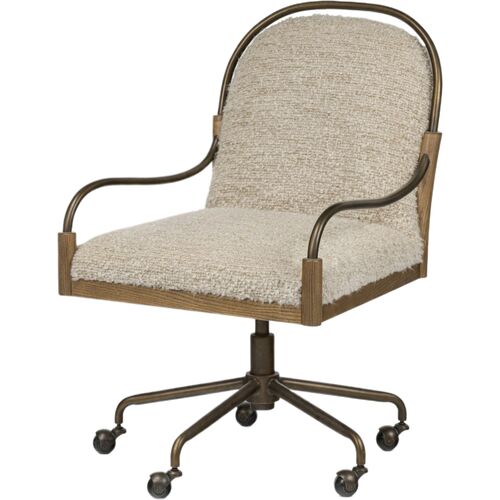 Demi Desk Chair, Ivan Stone Boucle