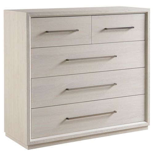 Trixie 5-Drawer Chest, White Oak