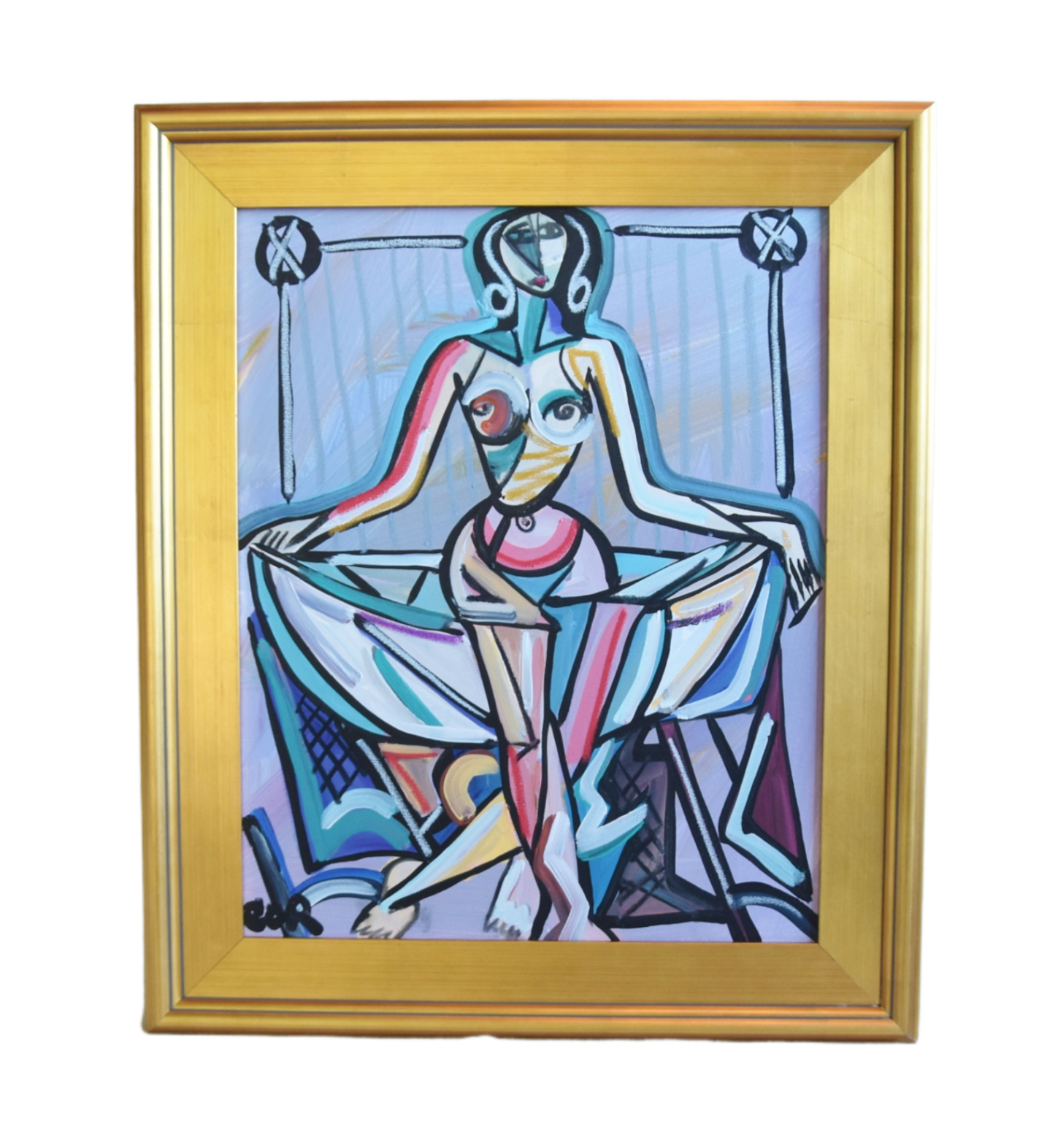 Contemporary Modern Cubism Nude Painting~P77683483