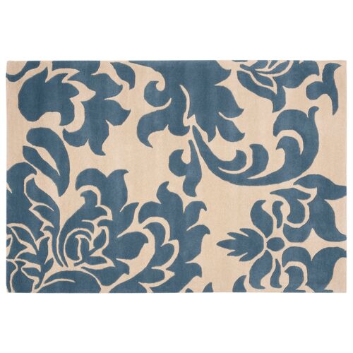 Fleur Rug, Blue Suede