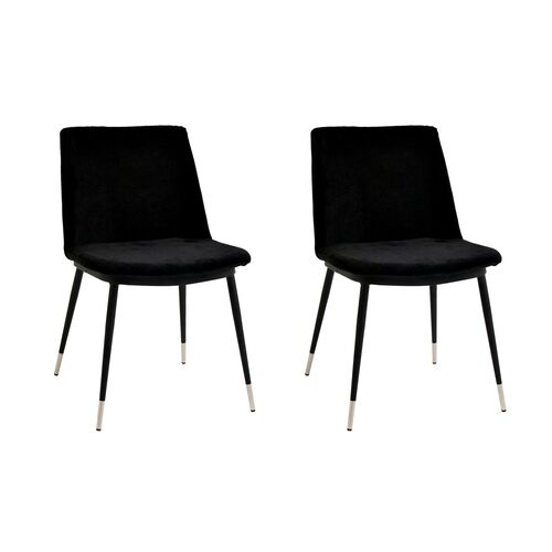 S/2 Elle Side Chair, Black~P67664559