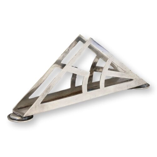Modernist Silverplate Napkin Holder