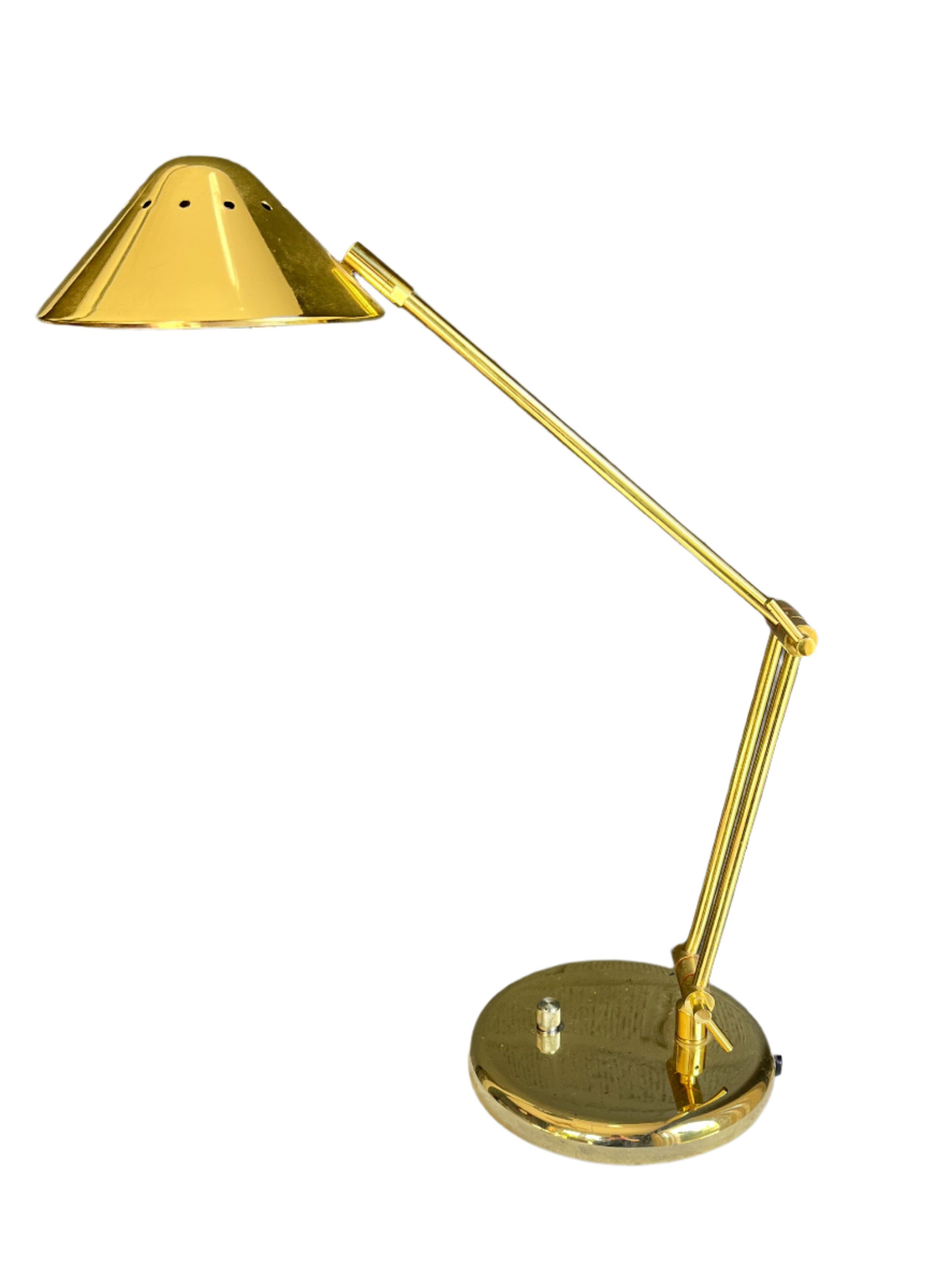 C. 1980s Adjustable Brass Table Lamp~P77732327