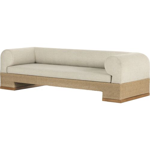 Carina 107" Outdoor Sofa, Natural Teak/Sand~P111118114