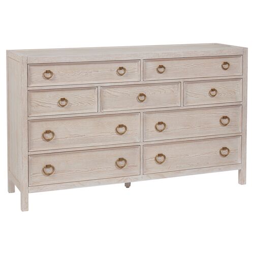 Hailey 9-Drawer Dresser, Whitewash~P77633952