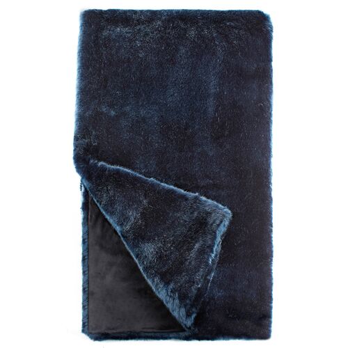 Grady Faux Fur Throw, Blue Mink~P77618506