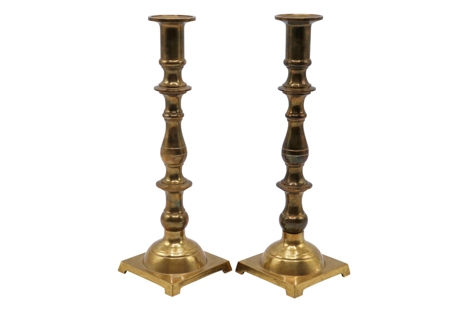 Traditional Brass Candlesticks -  a Pair~P77601693