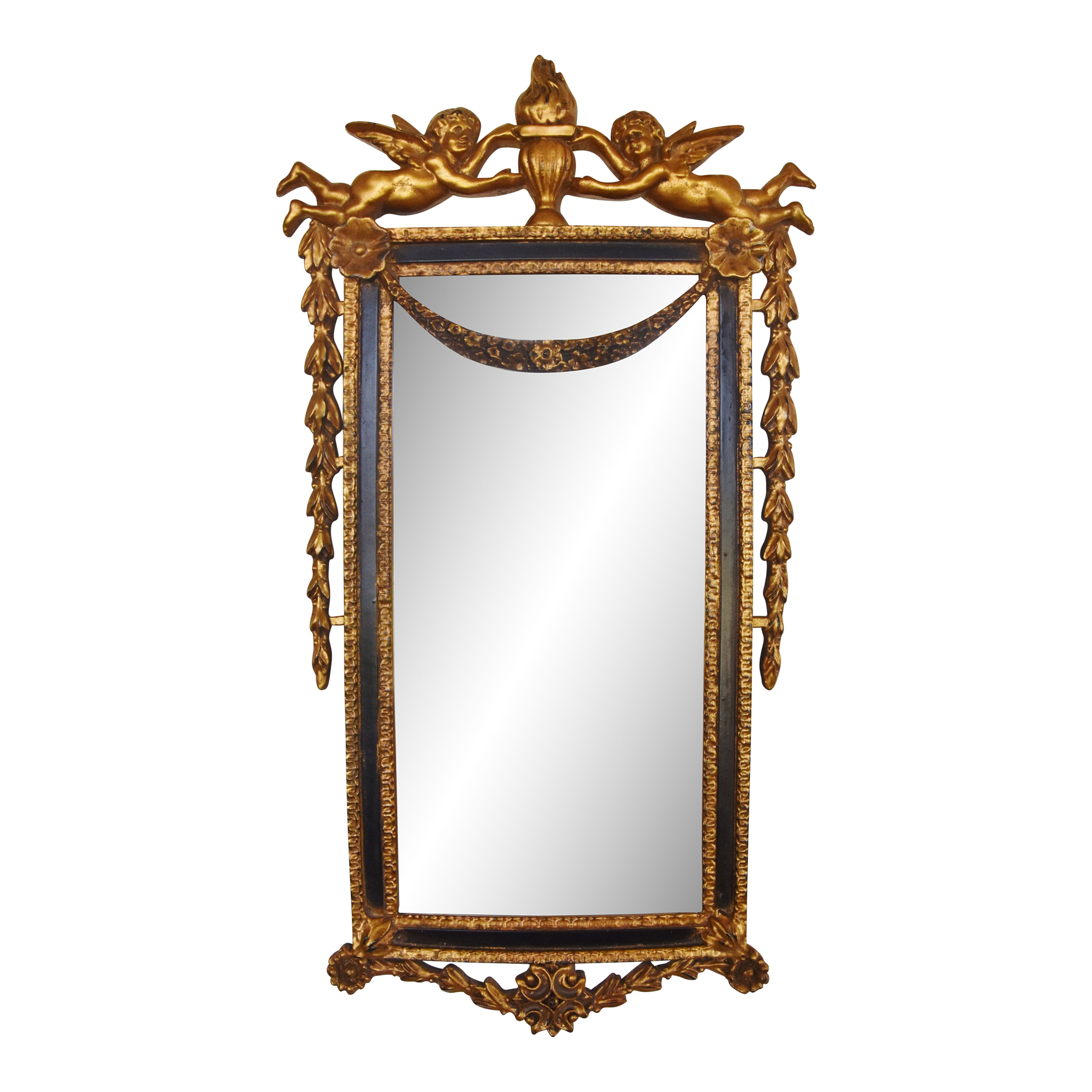 French-Style Cherub Gold Gilt Mirror~P77651065