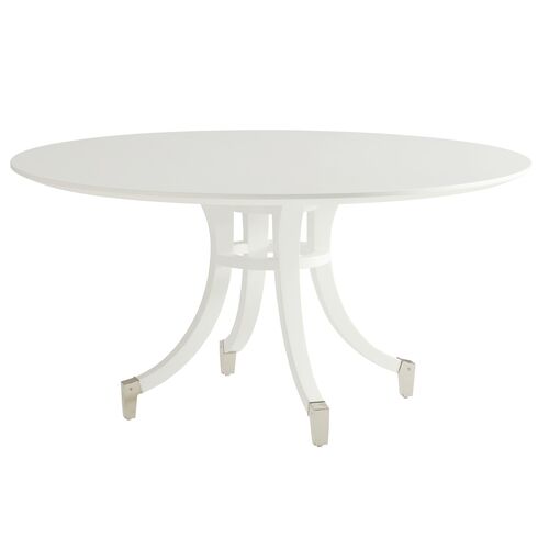 Avondale Bloomfield 54" Round Dining Table, White~P111120053