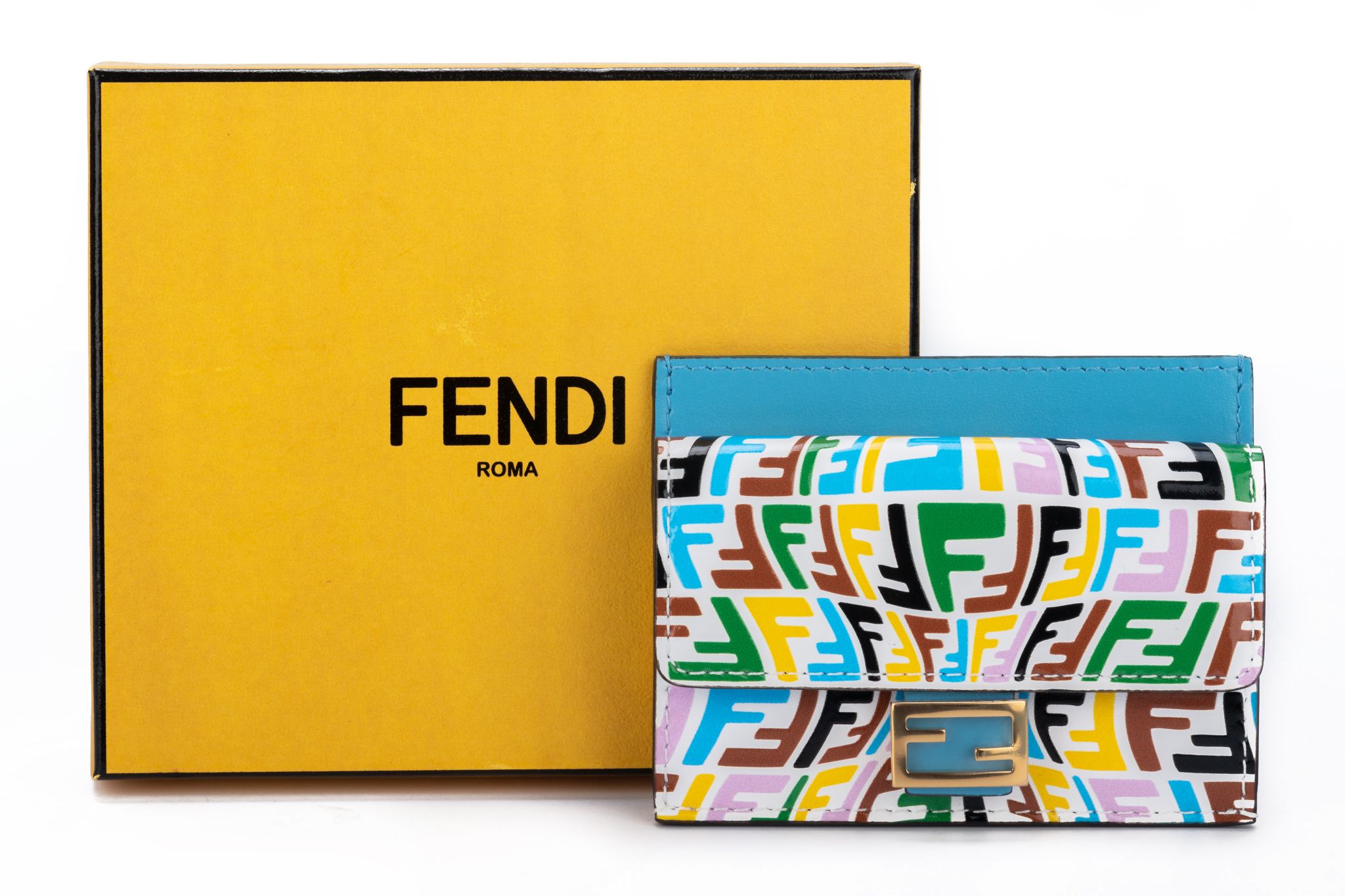 Fendi NIB Multicolor & Turquoise Wallet~P77657781