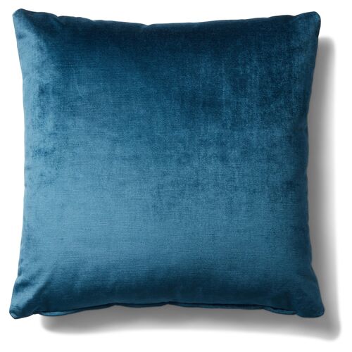 Hazel Pillow, Prussian Blue Velvet~P77483739
