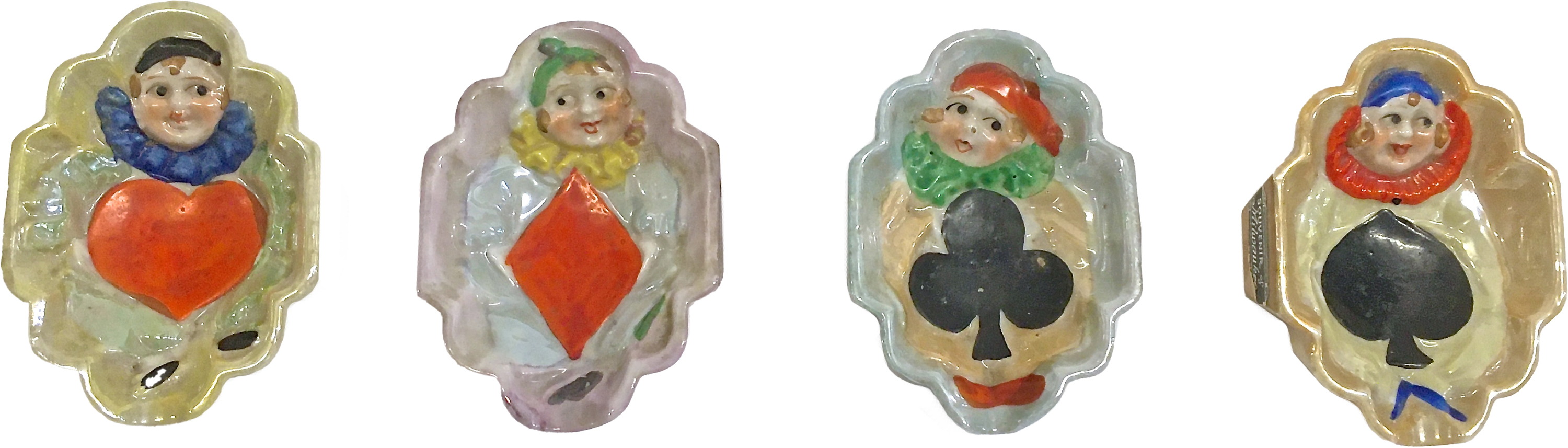 Playing Card Clown Nut Dishes, S/4~P77662688