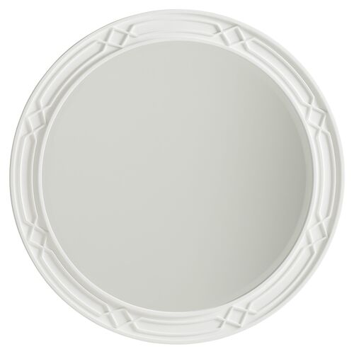 Carreno Round Mirror, White~P111120044