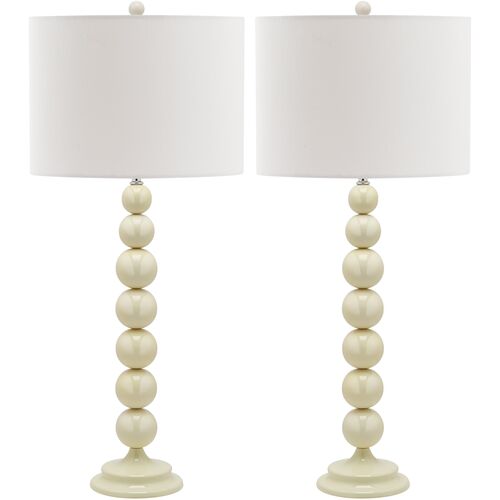 Knot Table Lamp Set, White~P46314239