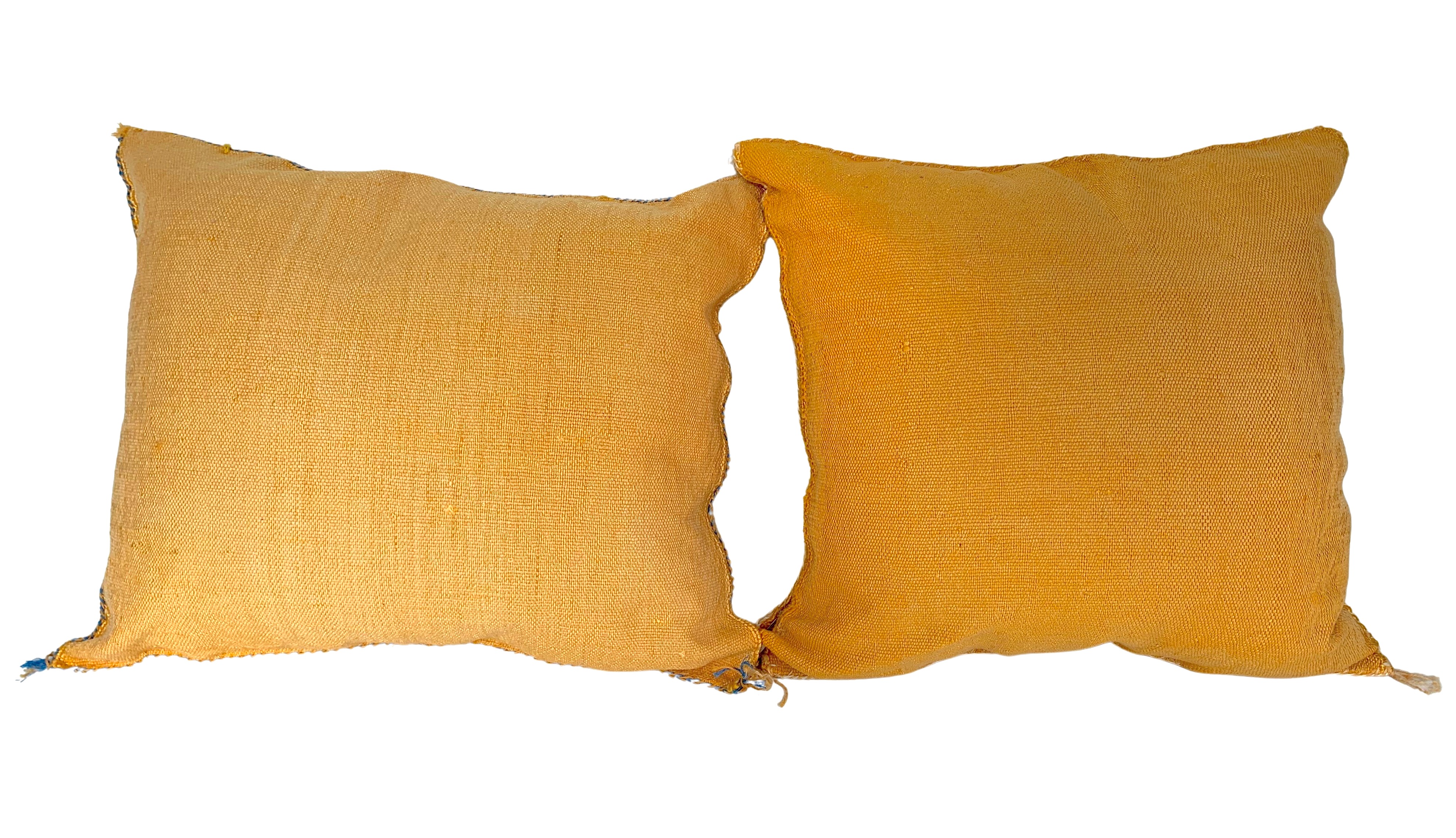 Orange Moroccan Cactus Silk 18x18 Throw Pillow Sabra Design Hand