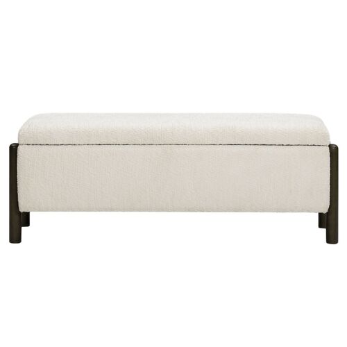 Renner 52" Nubby Fabric Storage Bench Renner 52" Nubby Fabric Storage Bench