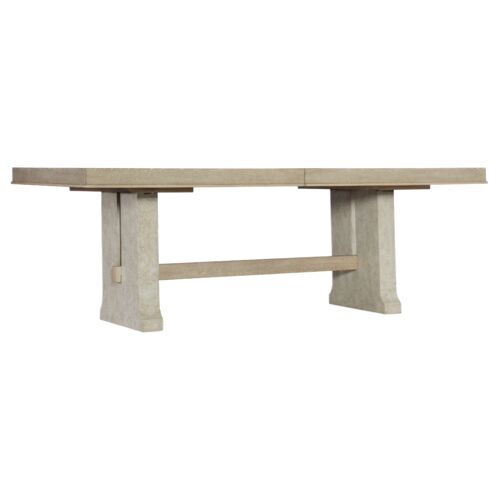 Cascade Rectangular Extension Dining Table, Terrain/Textured Crackled Gesso