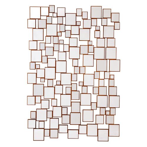 Julie Abstract Wall Mirror, Gold