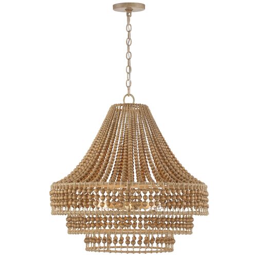 Silas 6-Light Chandelier, Rope/Wood~P77622574