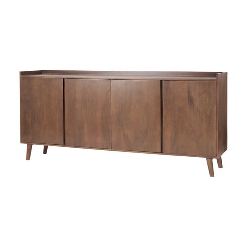 Halston 4-Door Wood Sideboard, Medium Brown Halston 4-Door Wood Sideboard, Medium Brown
