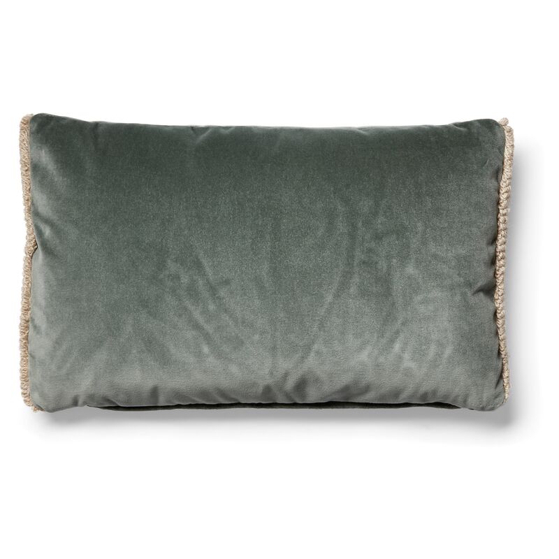 Rachel Ashwell - Bali 12x20 Lumbar Pillow, Gris Velvet | One Kings Lane