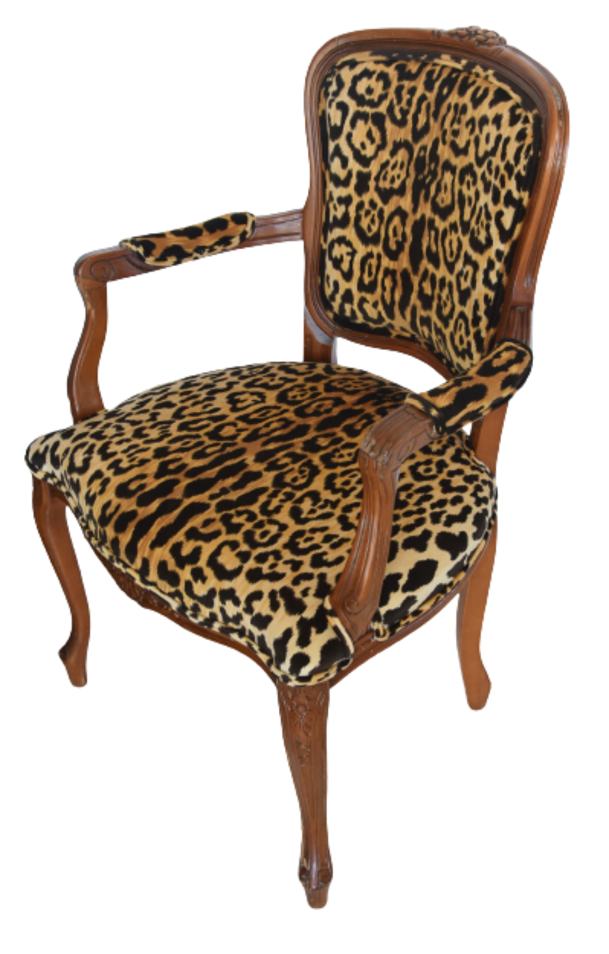 French Louis XV Style Leopard Armchair~P77678692