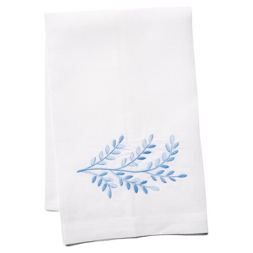 Willow Linen Guest Towel, Blue~P77303589