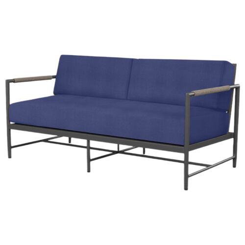 Eleandra Outdoor Aluminum/Rope Loveseat