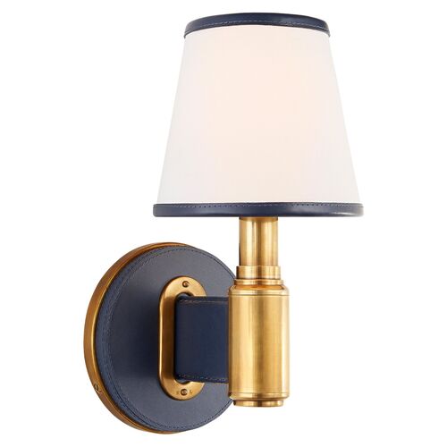 Riley Single Sconce, Leather~P77392394