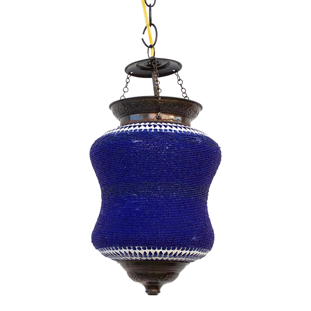 Blue Beaded Pendant Lamp~P77662548