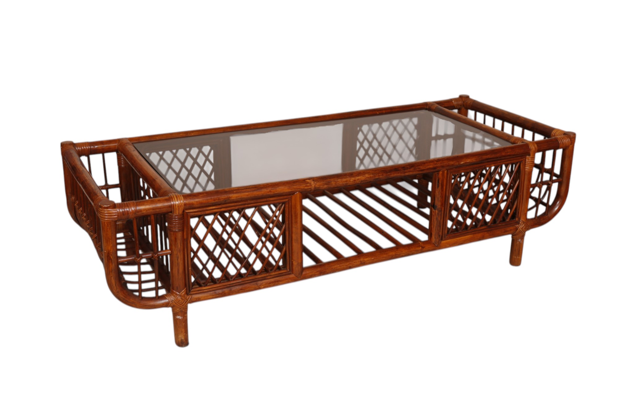 Glass & Bamboo Coffee Table~P77728983