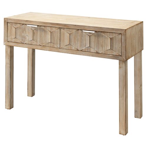 Juniper Two-Drawer Console Table, Gray Washed~P77638193