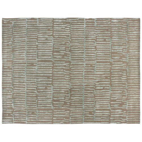 Laurence Hand Tufted Rug, Green/Brown Laurence Hand Tufted Rug, Green/Brown